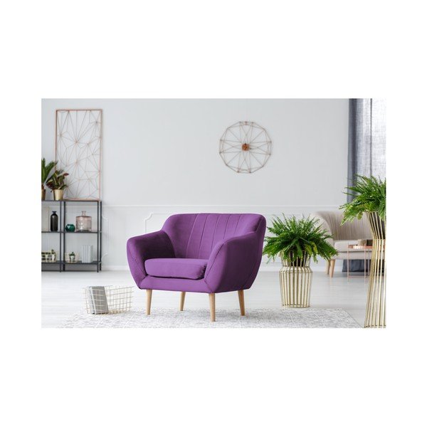 Fialové křeslo Mazzini Sofas Benito-image-3