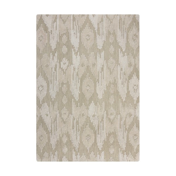 Бежов ръчно изработен вълнен килим 200x290 cm Dion Ikat – Flair Rugs