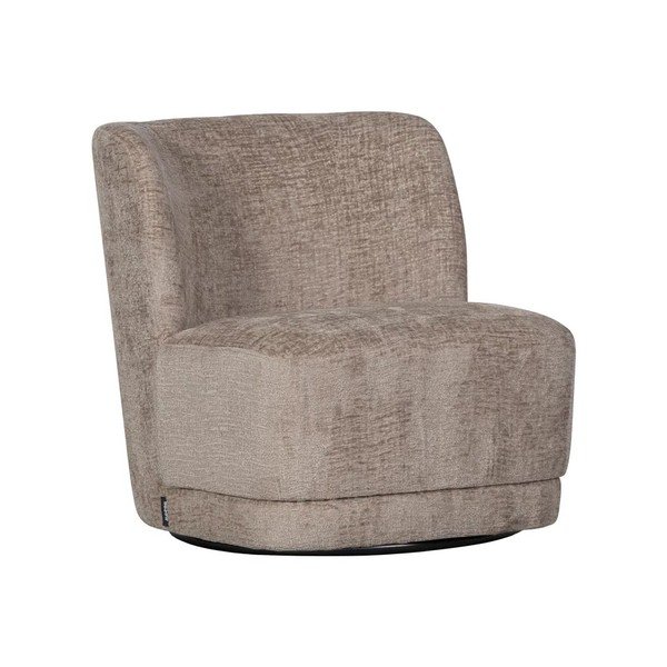 Светлокафяво кресло от кадифе Atty - WOOOD