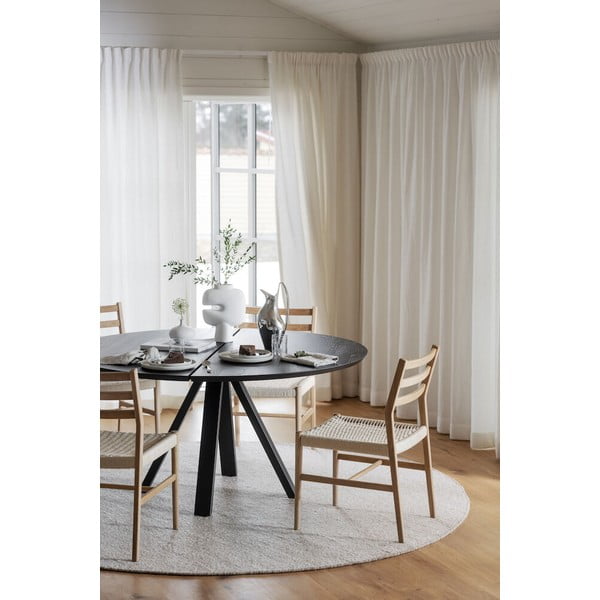 Кръгла маса за хранене с дъбов плот 150x150 cm Carradale - Rowico-image-2