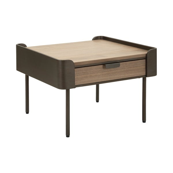 Кафява масичка за кафе от масивна ела 60x60 cm Toronto – Mauro Ferretti-image-2