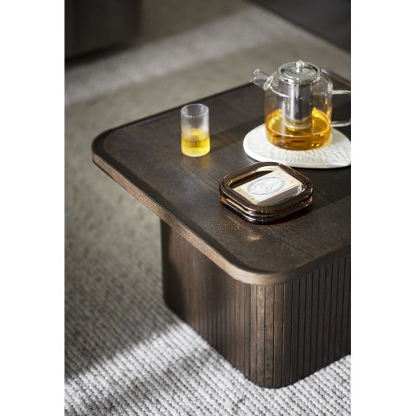 Тъмнокафява масичка за кафе от декор от дъб  ø 60 cm Sullivan – Rowico-image-1