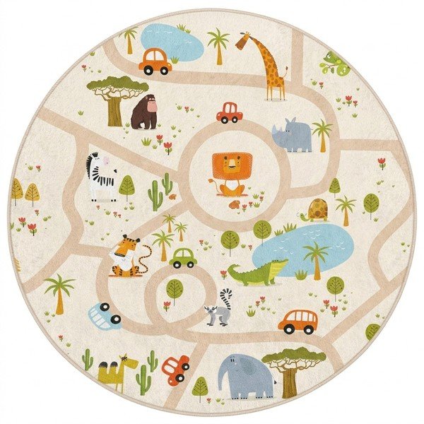 Детско килимче за игра подходящо за пране ø120 cm Savana Ride – Mila Home