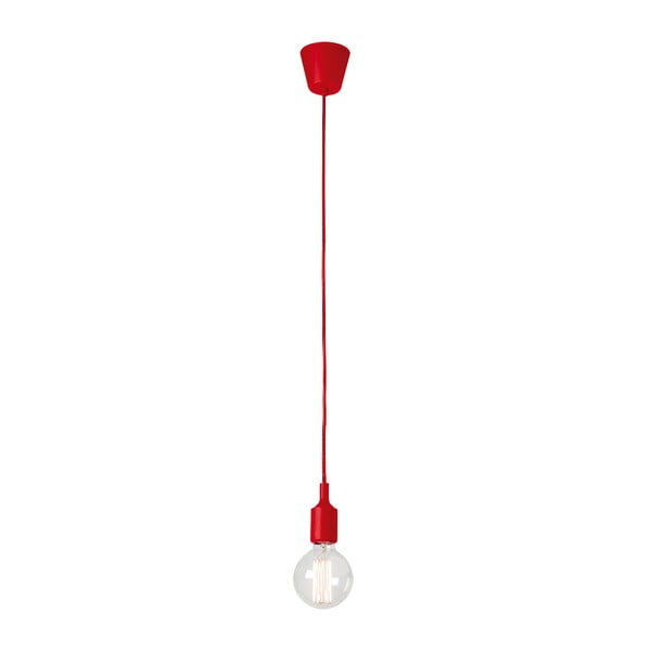 Червена висяща лампа без абажур Fiji - SULION