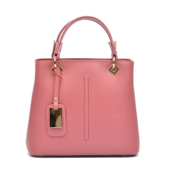 Розова кожена чанта Salma Rosa - Roberta M