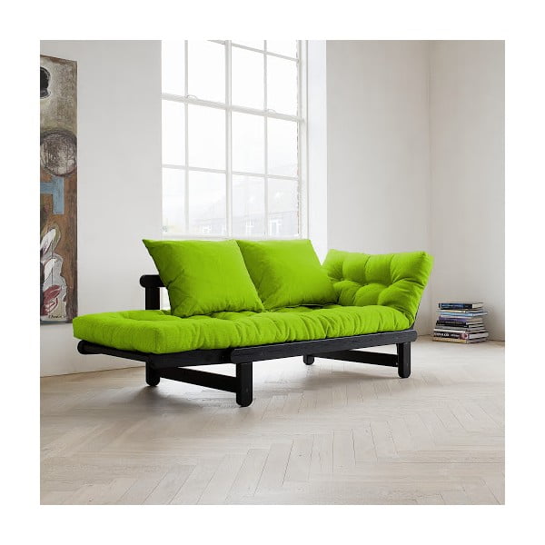 Rozkládací pohovka Karup Beat Black/Lime-image-2