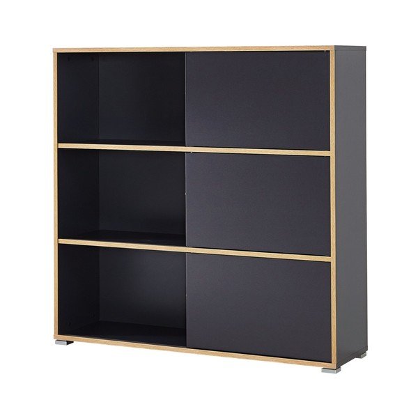 Черна етажерка в дъб 120x119 cm - Germania-image-3