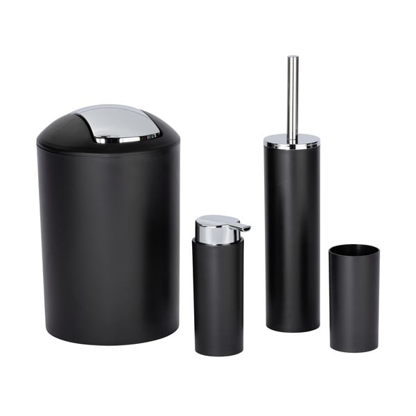 Черен пластмасов комплект аксесоари за баня Calvo – Wenko