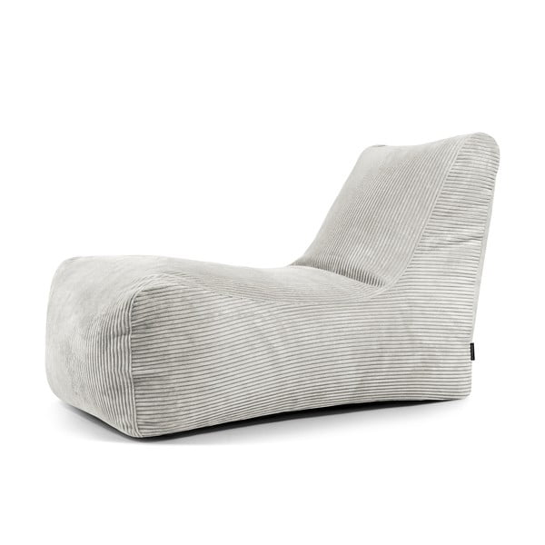 Кремав пуф от рипсено кадифе Lounge – SLOWDOWN