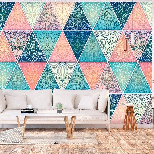 Широкоформатен тапет , 400 x 280 cm Oriental Triangles - Artgeist-image-1
