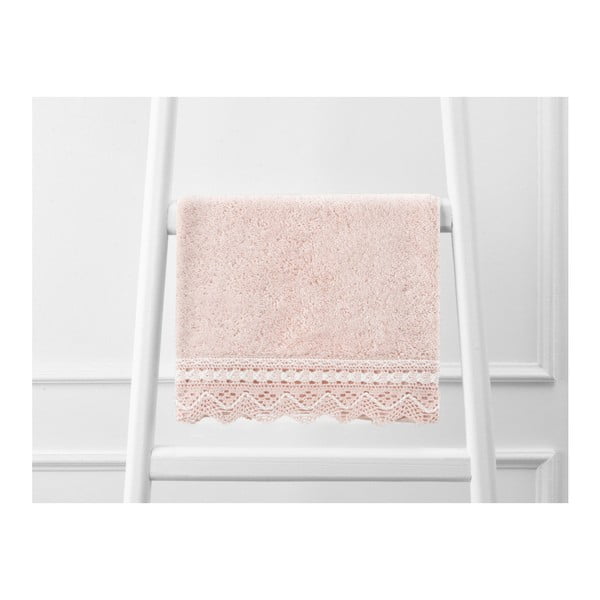 Прахово розова кърпа от чист памук, 30 x 46 cm - Unknown