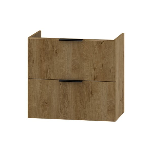 Нисък висящ шкаф под умивалника в естествен дъб 61,5x55,5 cm Lyon - STOLKAR