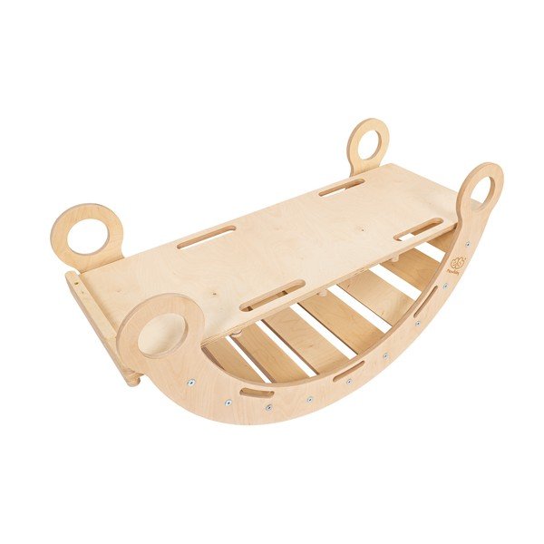 Люлка от масивен бор в естествен цвят 39x75x38 cm Montessori – Meowbaby