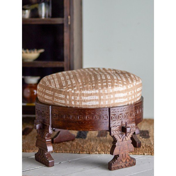 Табуретка в бежов и тъмнокафяв цвят Paloma – Bloomingville-image-1