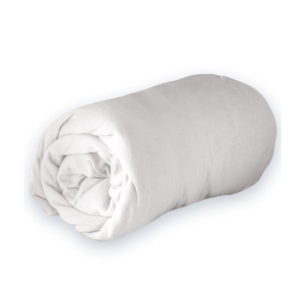 Бял еластичен чаршаф от джърси 90x190 cm Jersy – douceur d'intérieur-image-3