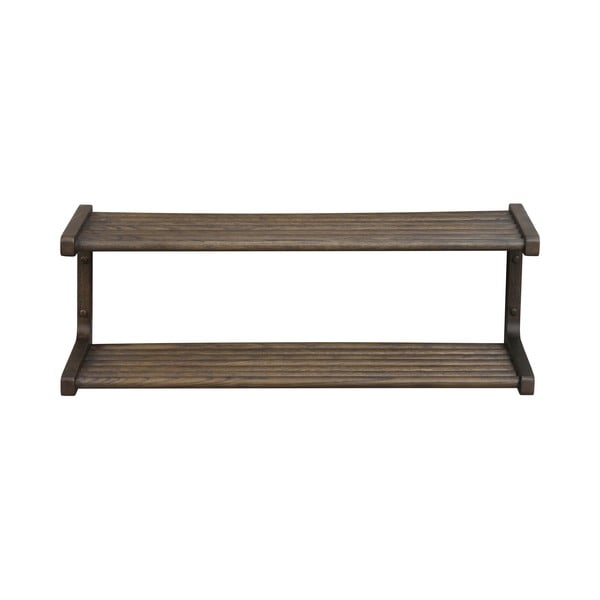 Тъмнокафяв висящ шкаф за обувки от дъбова дървесина Inverness - Rowico-image-2