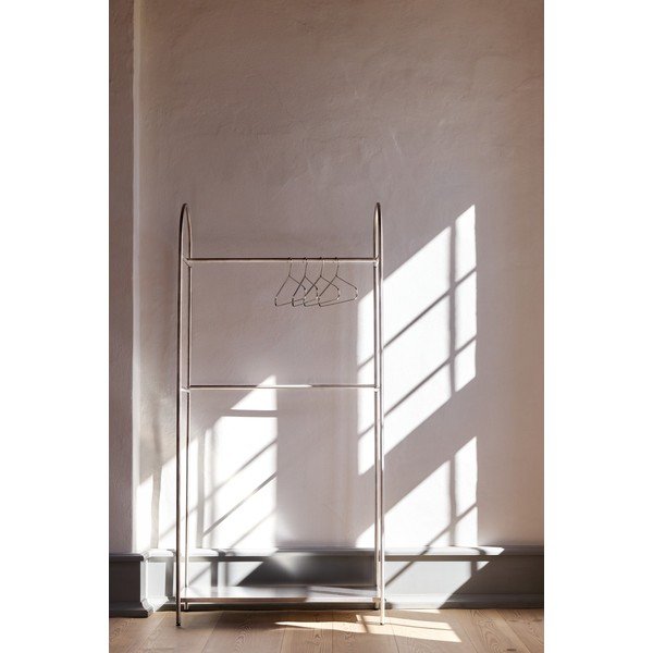 Метална стойка за дрехи в матово сребрист цвят 92x186x39 cm Arch – Mette Ditmer Denmark-image-1