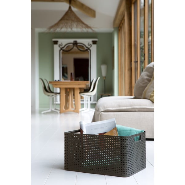 Сива пластмасова кутия за съхранение с капак 33x44,5x25 cm Style – Curver-image-4