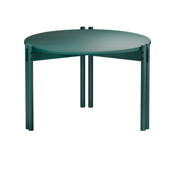Зелена кръгла масичка за кафе от масивен бор ø 60 cm Sticks – Karup Design