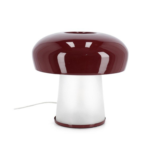 Бордо метална настолна лампа със стъклен абажур (височина 35 cm) Clevely – Bizzotto