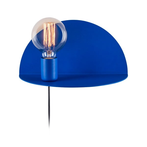 Modrá nástěnná lampa s poličkou Homemania Decor Shelfie Anna