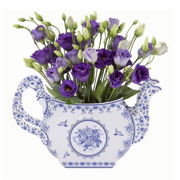 Papírová váza Porcelain Blue