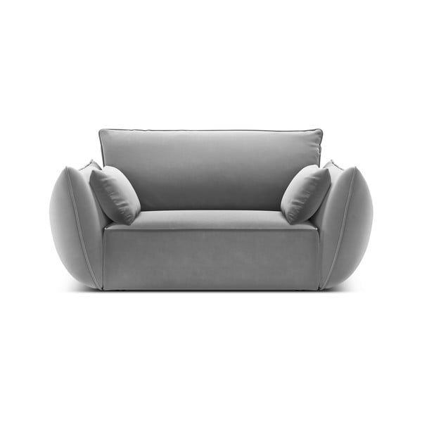 Светлосиво кадифено кресло Vanda – Mazzini Sofas-image-2