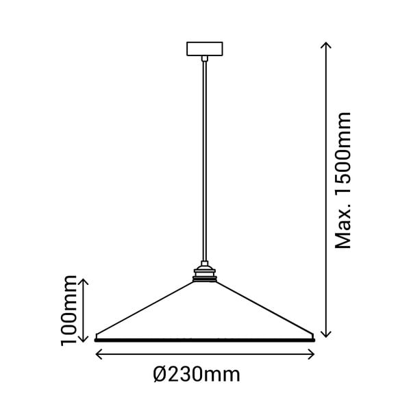 Бяло висящо осветително тяло, височина 150 cm Elena - SULION-image-4