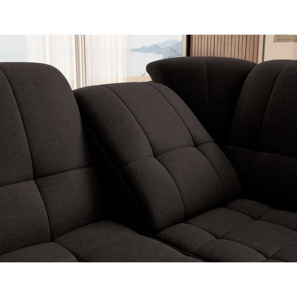 Кафяв разтегателен ъглов диван с място за съхранение (десен ъгъл L форма) Sado – ELTAP-image-1