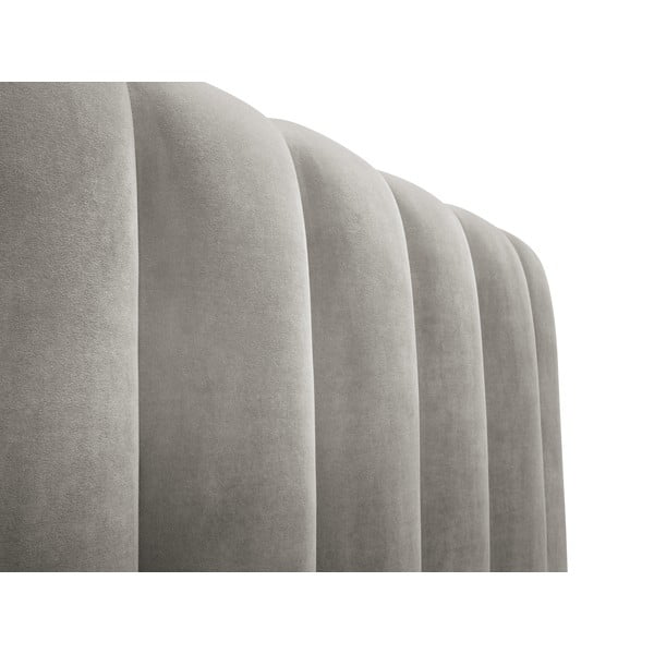 Светлосиво тапицирано двойно легло с място за съхранение 180x200 cm Kelp - Micadoni Home-image-4