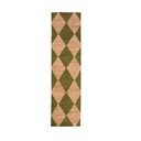 Зелена/естествена ръчно изработена пътека със смес от юта 80x230 cm Effie Diamond – Flair Rugs