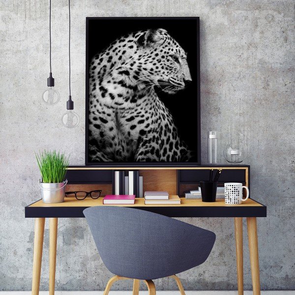 Plakát v dřevěném rámu Leopard-image-1