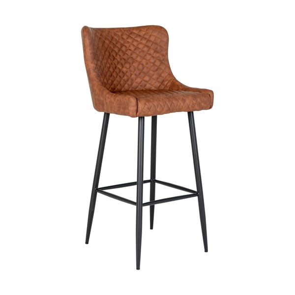 Кафяв бар стол с тапицерия от изкуствена кожа Dallas - House Nordic