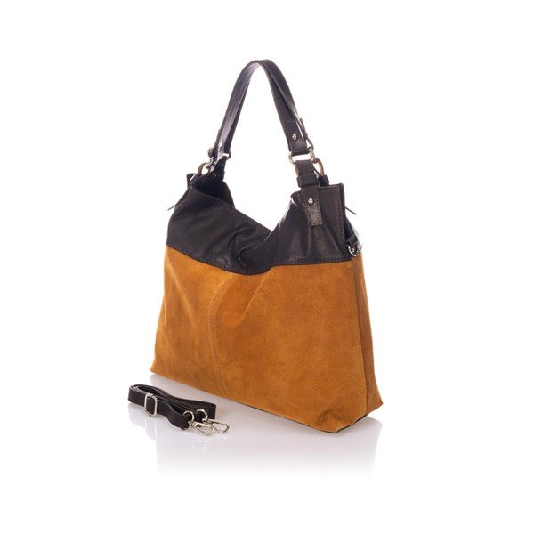 Koňakově hnědá kožená kabelka Markese Sailor-image-1