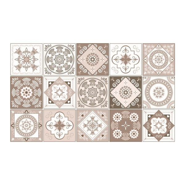 Комплект от 15 декоративни стикера за стена, 15 x 15 cm Ezeiza - Ambiance-image-2