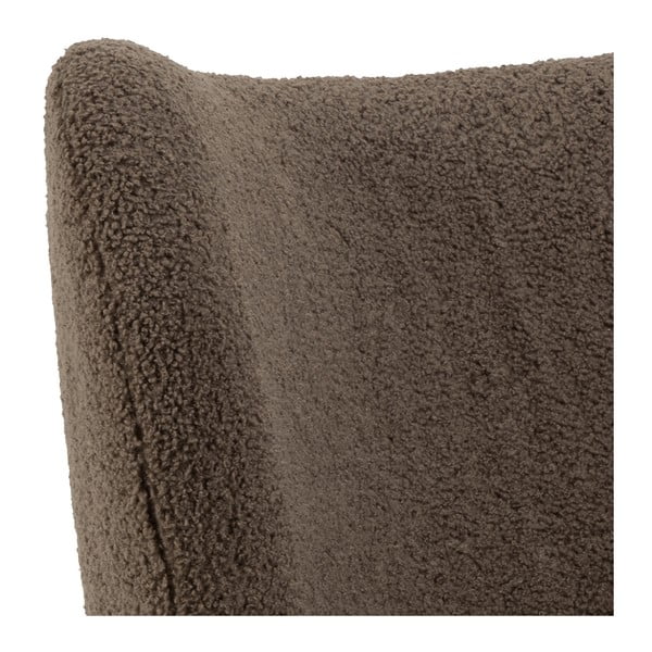 Кафяво кресло от букле Elmont – Actona-image-4