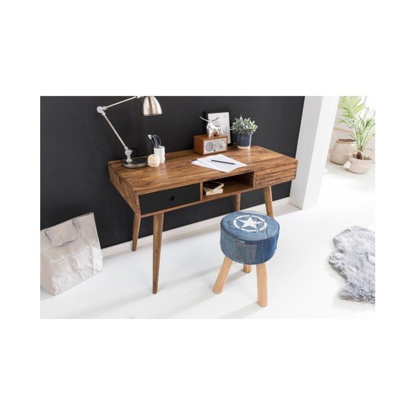 Работна маса REPA от масивна дървесина от шешам, 117 x 60 cm - Skyport-image-3