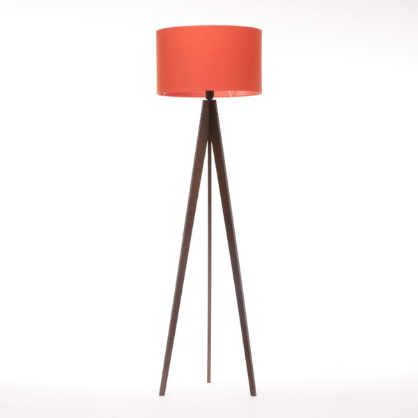 Stojací lampa Artist Red Felt/Dark Brown, 125x42 cm