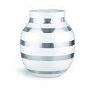 Ваза от бял фаянс със сребърни детайли, височина 20 cm Omaggio - Kähler Design