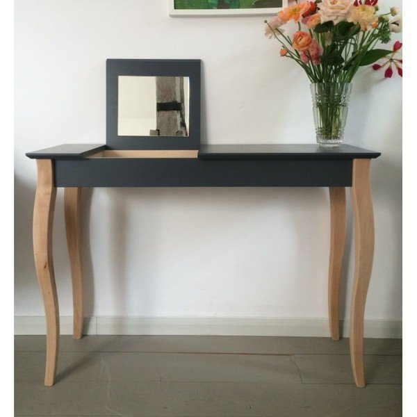 Графитно сива тоалетка с огледало Тоалетка, дължина 65 cm - Ragaba-image-1