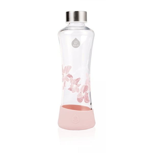 Розова стъклена бутилка за пътуване 0,55 л Urban Jungle - Equa