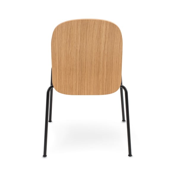 Трапезни столове в комплект за подреждане 2 бр. от декор от дъб  в цвят кафяв коняк/в естествен цвят Book – Gazzda-image-4