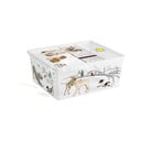 Бяла пластмасова кутия за съхранение с капак 40x34x17 cm C Box Style – KIS