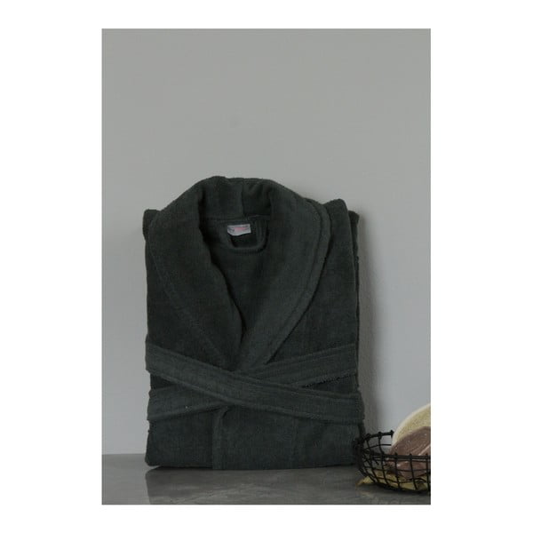 Черен памучен спа халат за мъже, размер M/L - My Home Plus