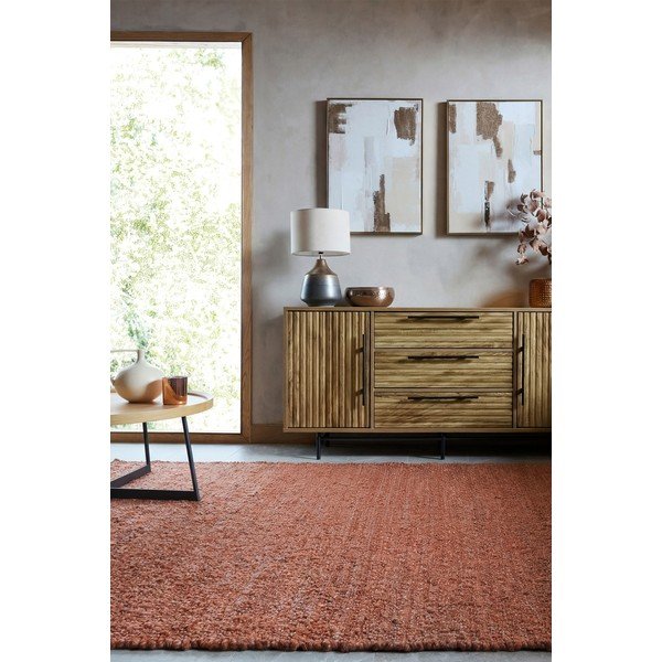 Теракотен ръчно изработен килим 120x170 cm Finley – Flair Rugs-image-2