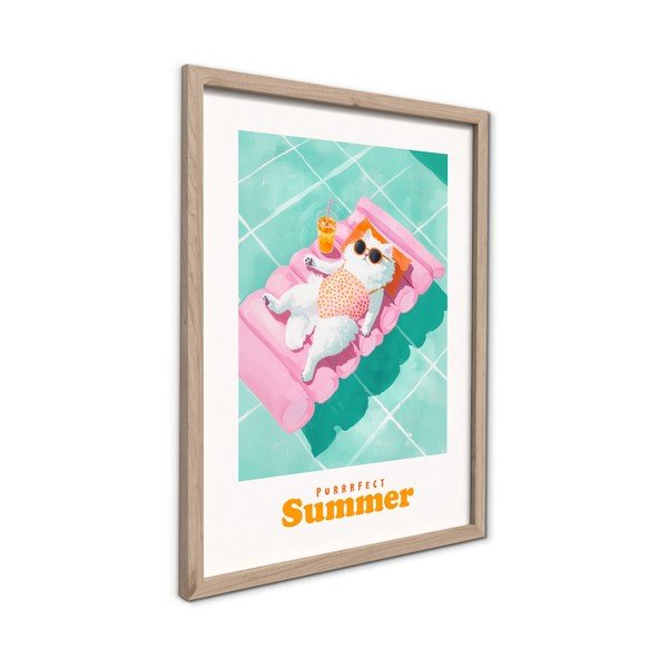 Печатна картина с включена рамка 30x40 cm Purrrfect – Styler-image-4