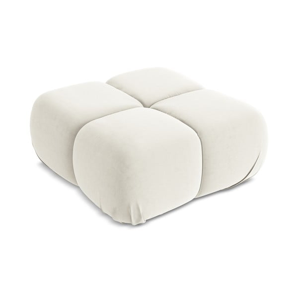 Бяла кадифена модулна табуретка Lokua – Makamii-image-2