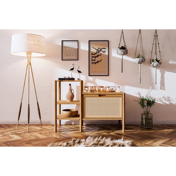 Етажерка за книги от дъбова дървесина в естествен цвят 115x86 cm Pola - The Beds-image-4