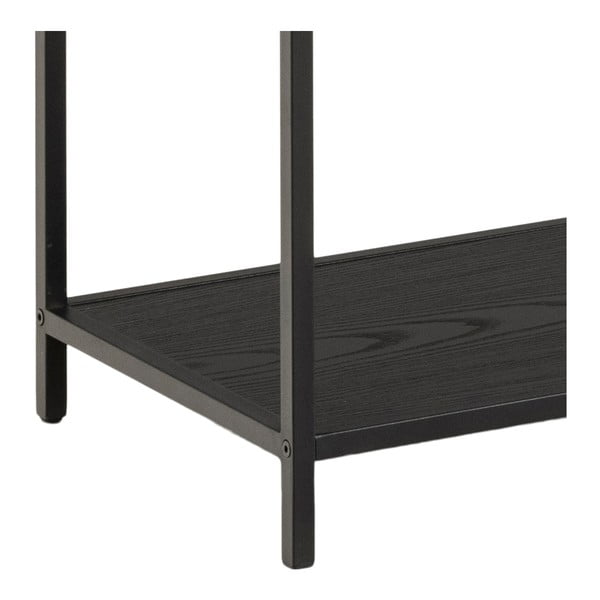 Черна етажерка за книги в декор от ясен 135x150 cm Seaford - Actona-image-4