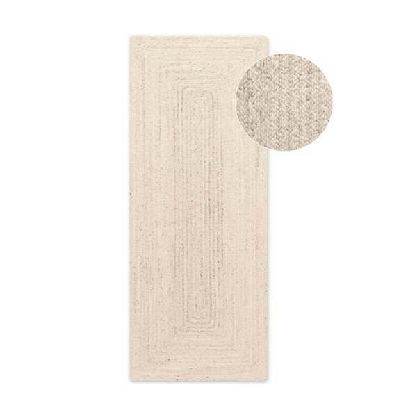 Кремава двустранна/ръчно изработена ютена пътека 80x200 cm Juno – Hanse Home